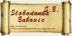 Slobodanka Babović vizit kartica